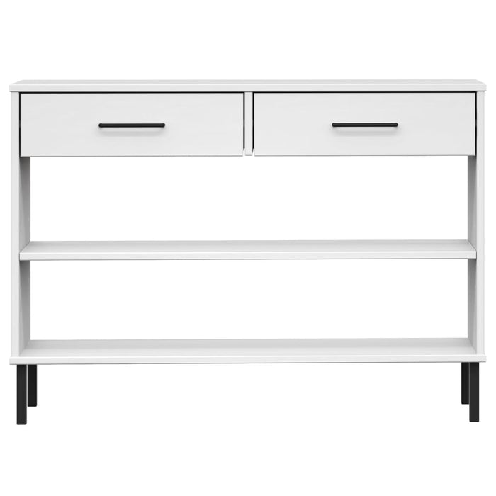 Konsolenschrank OSLO mit Metallbeinen Weiß Massivholz Kiefer