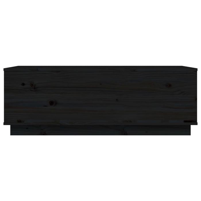 Couchtisch Schwarz 100x50x35 cm Massivholz Kiefer