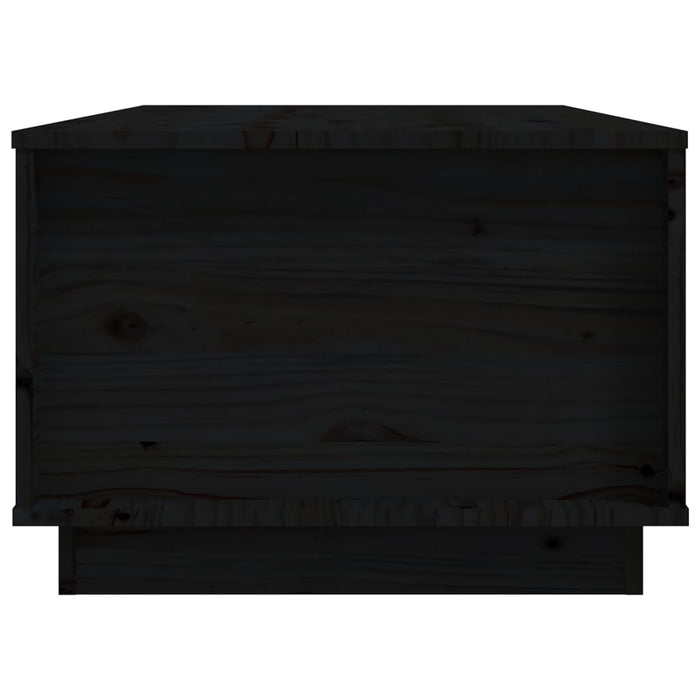 Couchtisch Schwarz 100x50x35 cm Massivholz Kiefer