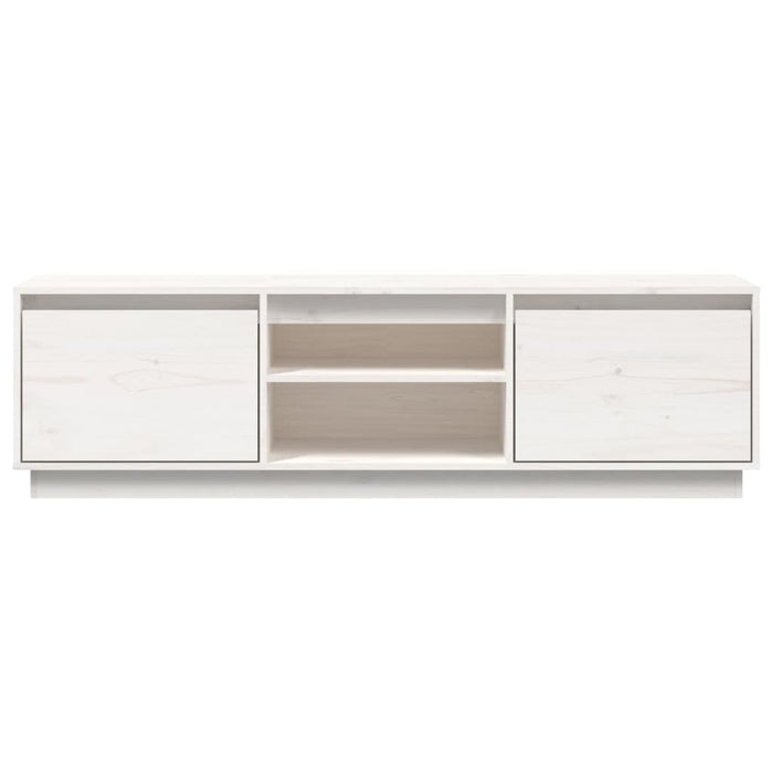 TV-Schrank Weiß 140x35x40 cm Massivholz Kiefer