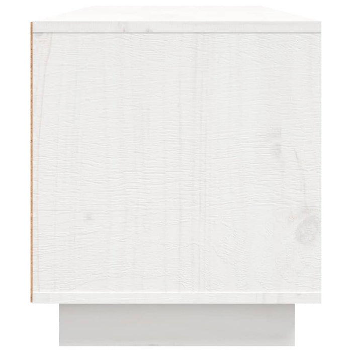 TV-Schrank Weiß 140x35x40 cm Massivholz Kiefer