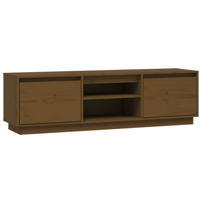TV cabinet honey brown 140x35x40 cm solid pine wood