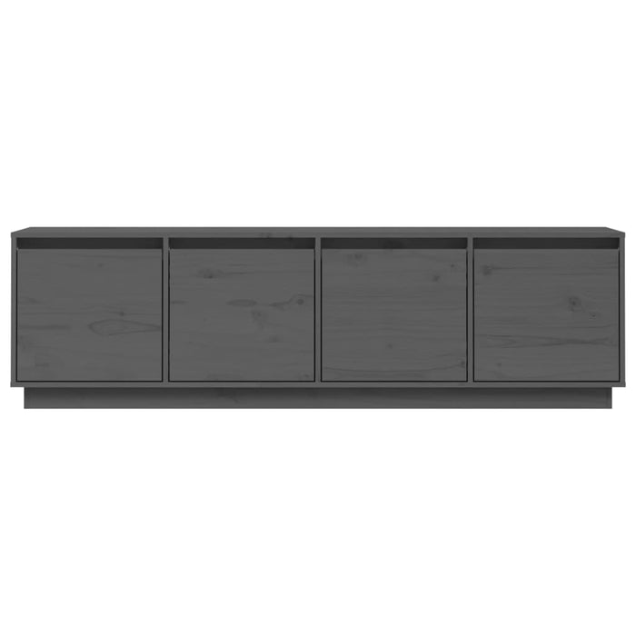 TV-Schrank Grau 156x37x45 cm Massivholz Kiefer