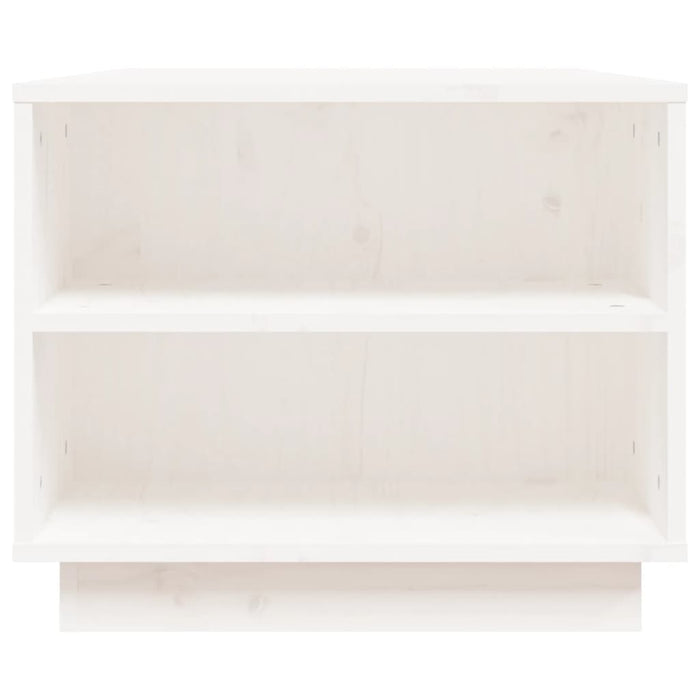 Couchtisch Weiß 90x49x40,5 cm Massivholz Kiefer