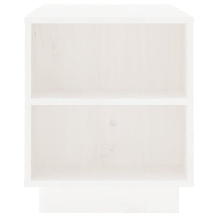 TV-Schrank Weiß 110x35x40,5 cm Massivholz Kiefer