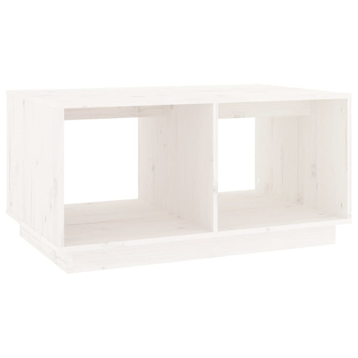 Coffee table white 80x50x40 cm solid pine wood