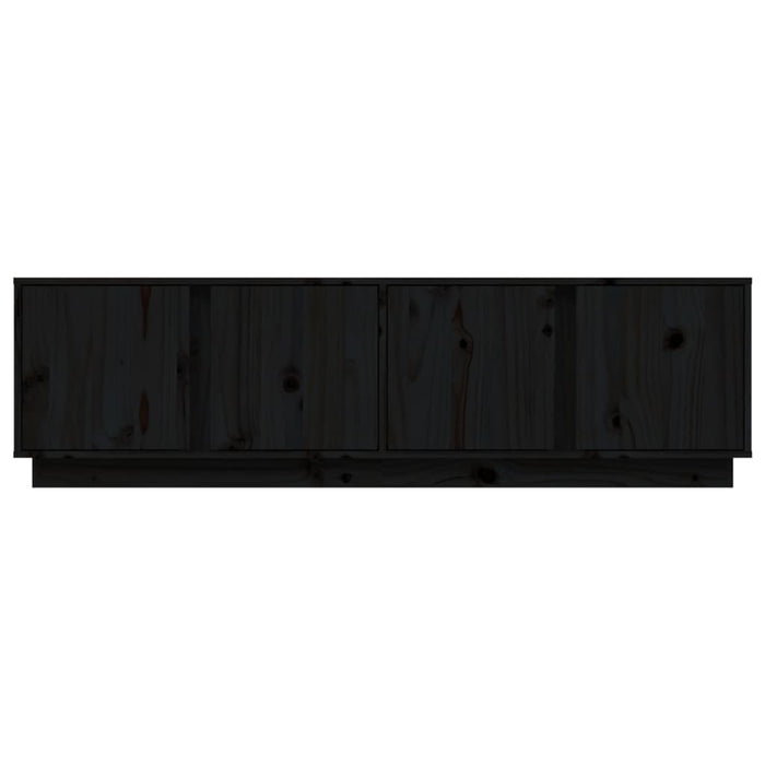 TV-Schrank Schwarz 140x40x40 cm Massivholz Kiefer