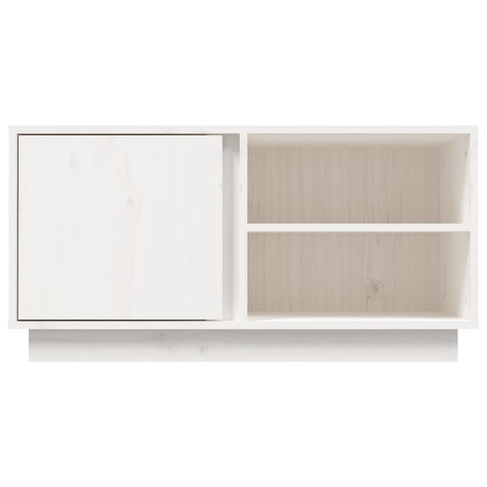 TV cabinet white 80x35x40.5 cm solid pine wood