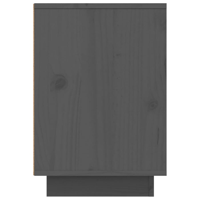 Nachttisch Grau 50x34x50 cm Massivholz Kiefer