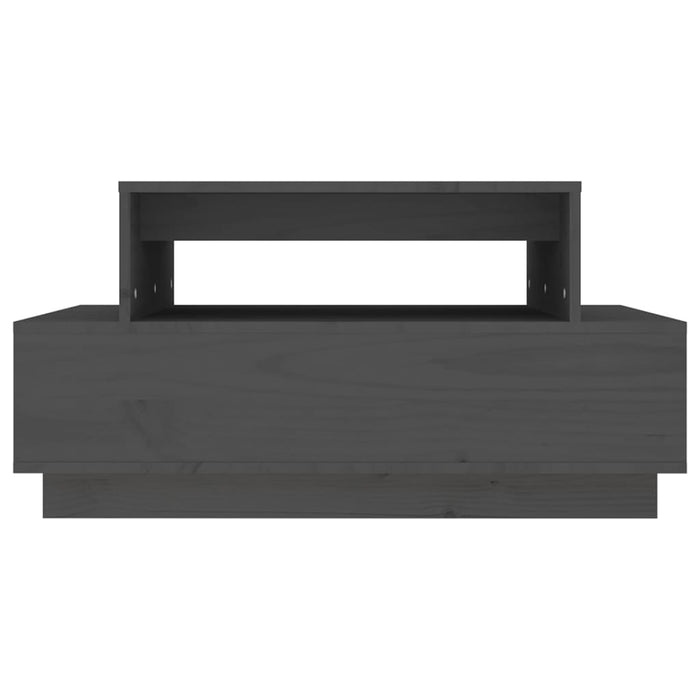 Couchtisch Grau 80x55x40,5 cm Massivholz Kiefer