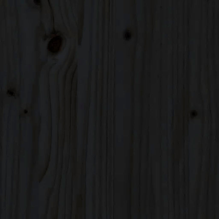 Massivholzbett Schwarz 80x200 cm Kiefer