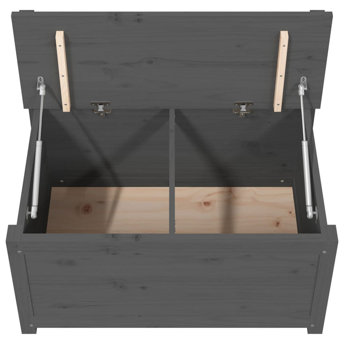 Sitzbank Grau 80x41x77 cm Massivholz Kiefer