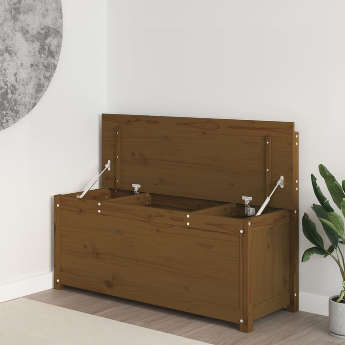 Sitzbank Honigbraun 110x41x76,5 cm Massivholz Kiefer