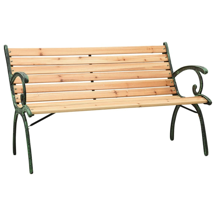 Garden bench 116 cm cast iron and solid fir wood