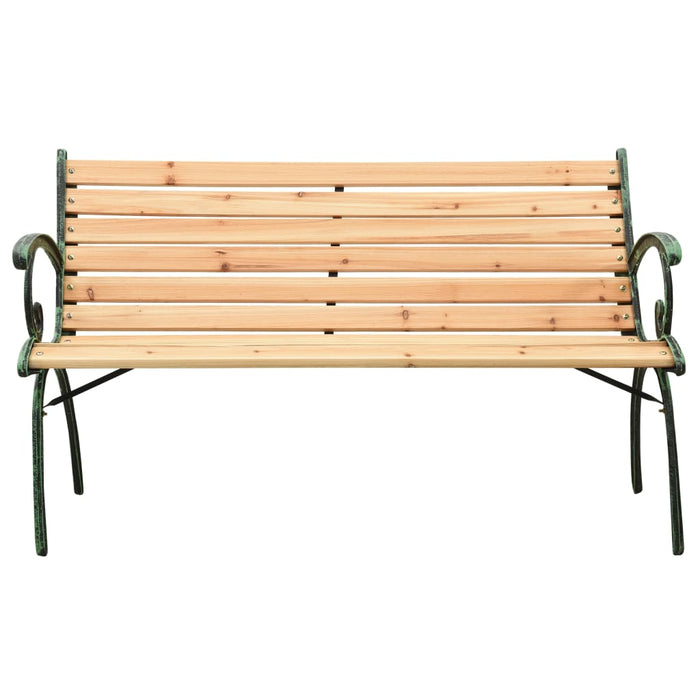 Garden bench 116 cm cast iron and solid fir wood