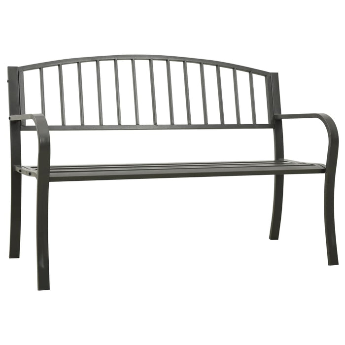 Garden bench gray 120 cm steel