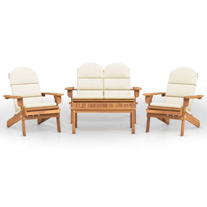 4-tlg. Garten-Lounge-Set Adirondack Massivholz Akazie