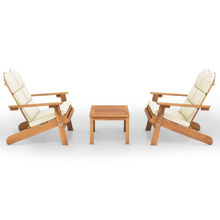 3-tlg. Garten-Lounge-Set Adirondack Massivholz Akazie