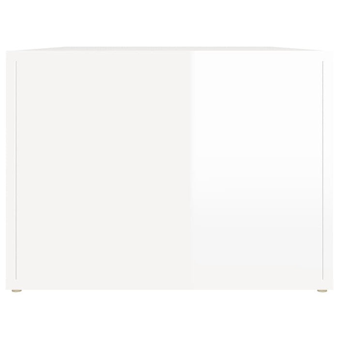 Couchtisch Hochglanz-Weiß 80x50x36 cm Holzwerkstoff