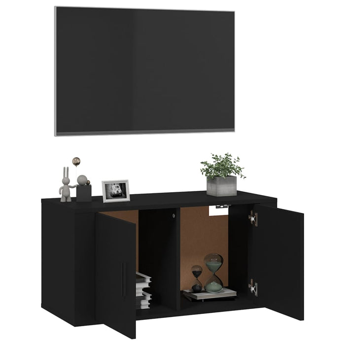 TV-Wandschrank Schwarz 80x34,5x40 cm