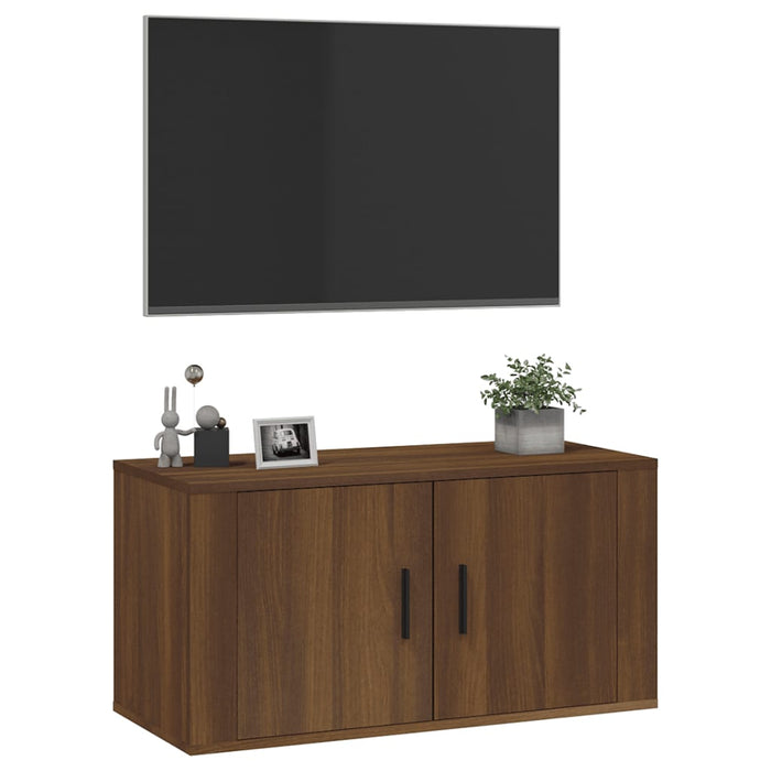 TV-Wandschrank Braun Eichen-Optik 80x34,5x40 cm