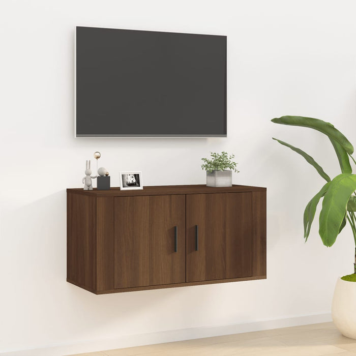 TV-Wandschrank Braun Eichen-Optik 80x34,5x40 cm
