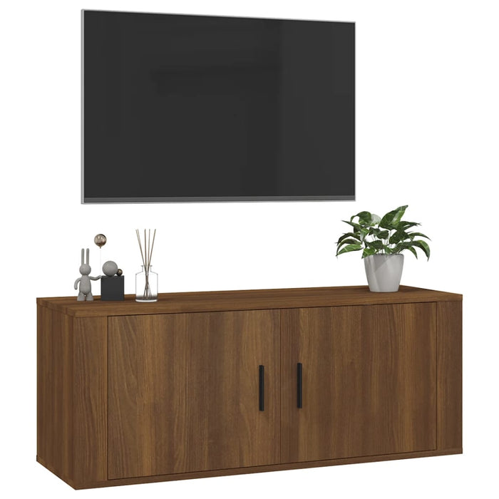 TV-Wandschrank Braun Eichen-Optik 100x34,5x40 cm