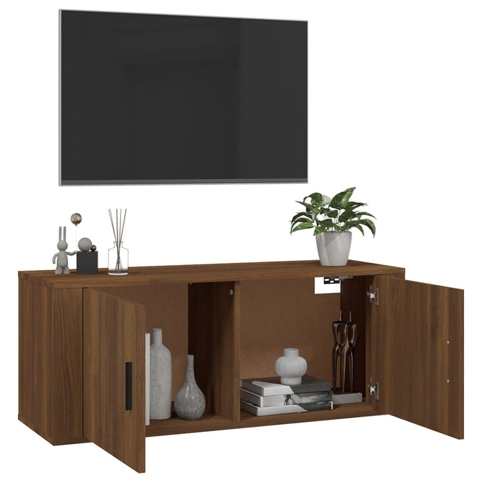 TV-Wandschrank Braun Eichen-Optik 100x34,5x40 cm