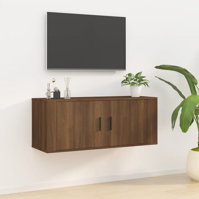 TV-Wandschrank Braun Eichen-Optik 100x34,5x40 cm