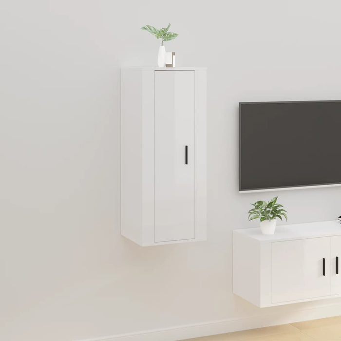 TV-Wandschrank Hochglanz-Weiß 40x34,5x100 cm