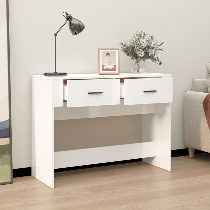 Konsolentisch Hochglanz-Weiß 100x39x75 cm Holzwerkstoff