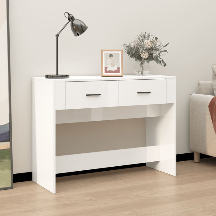 Konsolentisch Hochglanz-Weiß 100x39x75 cm Holzwerkstoff