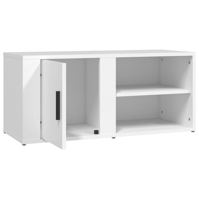 TV cabinets 2 pcs. White 80x31.5x36 cm made of wood