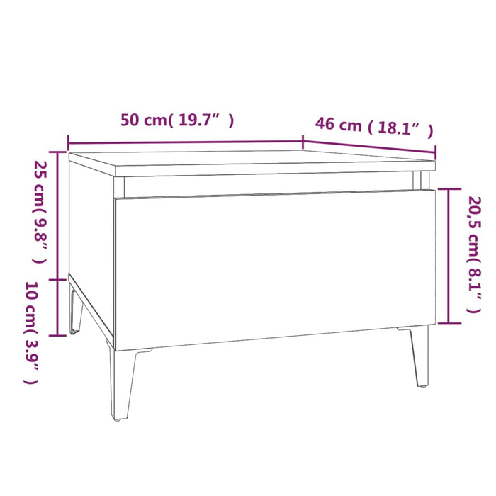 Side tables 2 pcs. Sonoma oak 50x46x35 cm wood material