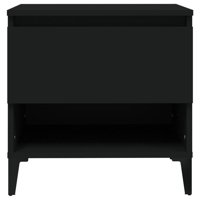 Side table black 50x46x50 cm made of wood