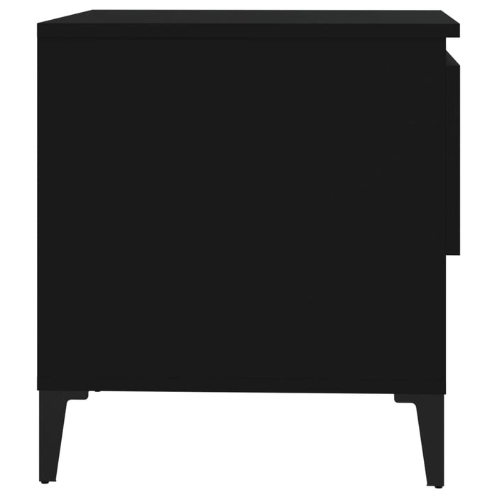 Side table black 50x46x50 cm made of wood