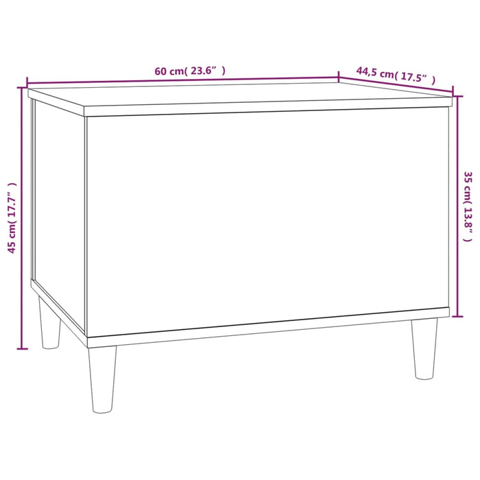 Couchtisch Weiß 60x44,5x45 cm Holzwerkstoff