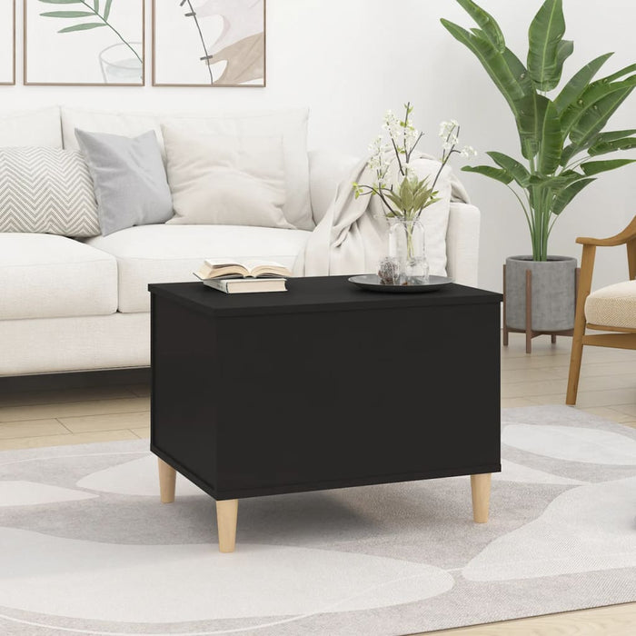 Coffee table black 60x44.5x45 cm made of wood
