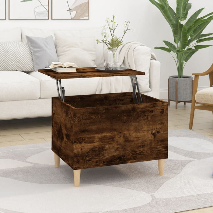 Coffee table smoked oak 60x44.5x45 cm made of wood material