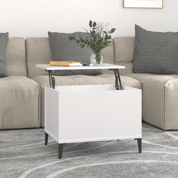 Coffee table white 60x44.5x45 cm made of wood