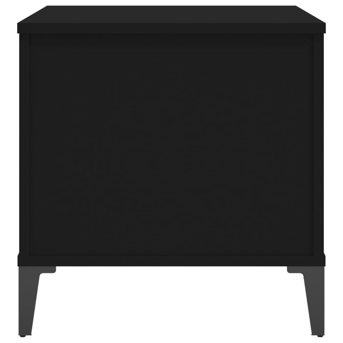 Coffee table black 60x44.5x45 cm made of wood