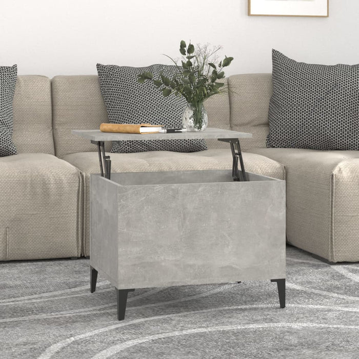 Coffee table concrete gray 60x44.5x45 cm made of wood