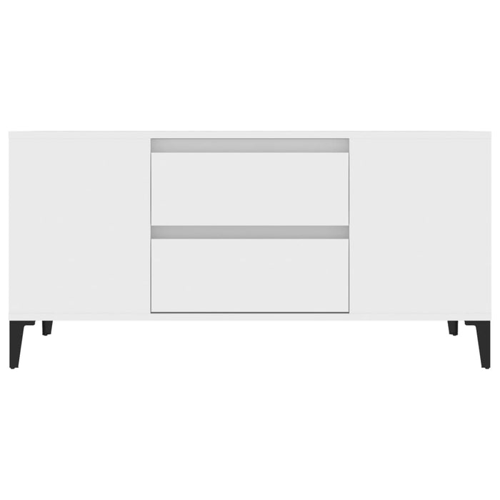 TV-Schrank Weiß 102x44,5x50 cm Holzwerkstoff