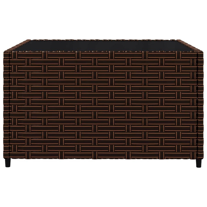 3-tlg. Garten-Lounge-Set mit Kissen Braun Poly Rattan