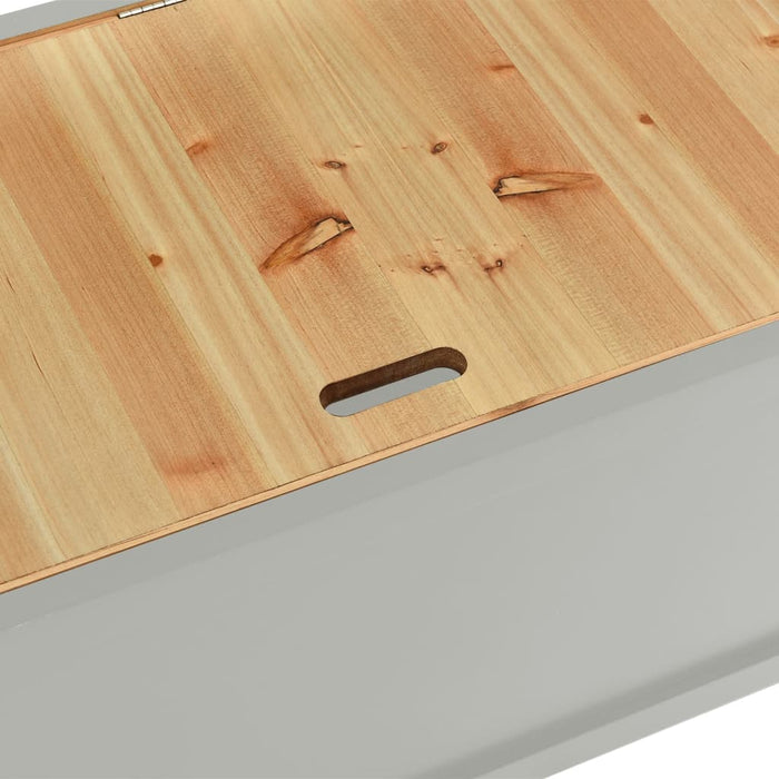 Bench gray 107x45x75.5 cm solid fir wood