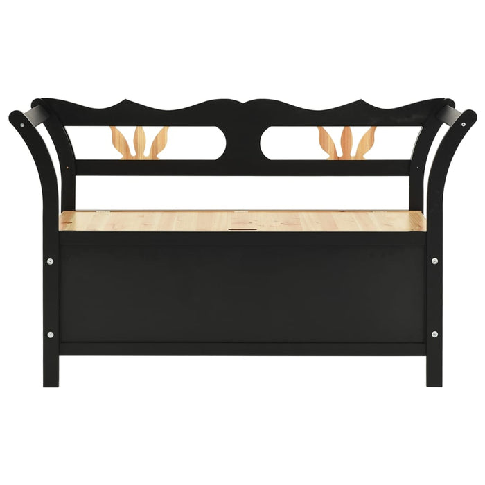 Bench black 107x45x75.5 cm solid fir wood