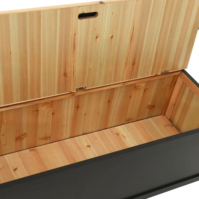 Bench black 107x45x75.5 cm solid fir wood