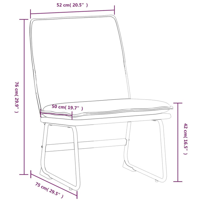 Loungesessel Hellgelb 52x75x76 cm Stoff
