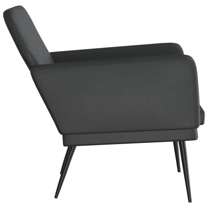Black armchair 61x78x80 cm faux leather