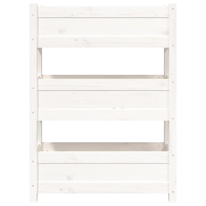 Pflanzkübel Weiß 77x25x104,5 cm Massivholz Kiefer